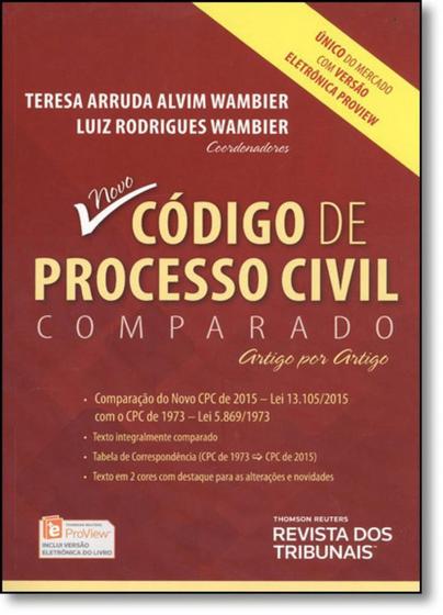 Imagem de Código de Processo Civil Comparado: Artigo Por Artigo - REVISTA DOS TRIBUNAIS