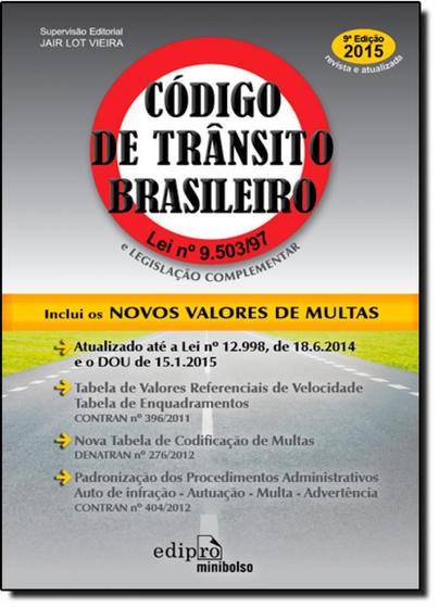 Imagem de Código de Trânsito Brasileiro: Lei Nº9.503-97 - Livro de Bolso