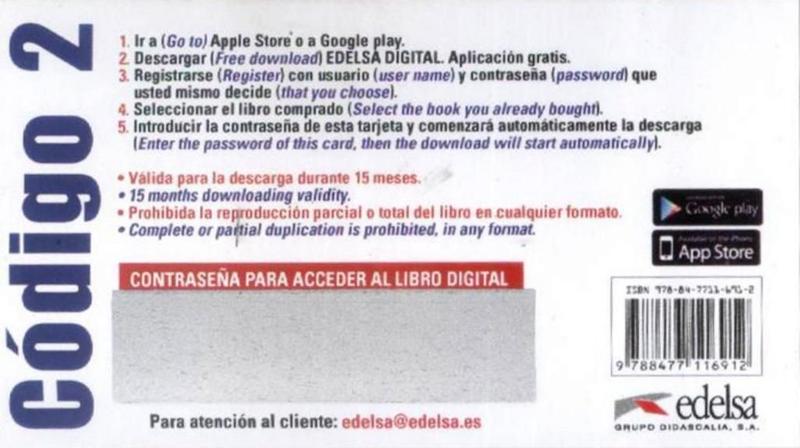 Imagem de Codigo ele 2 - tarjeta digital de descarga - EDELSA (ANAYA)