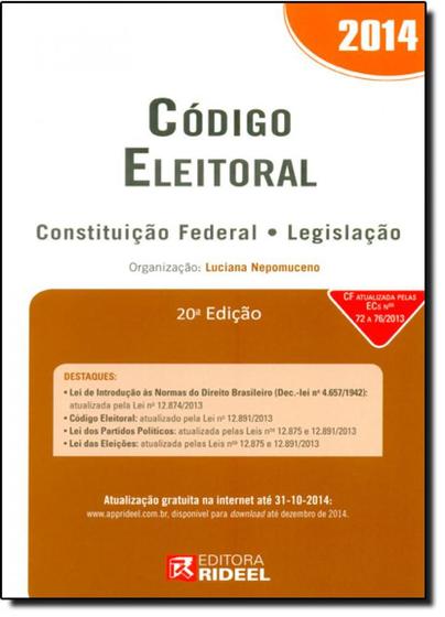 Imagem de Código Eleitoral: Constituição Federal, Legislação - 2014