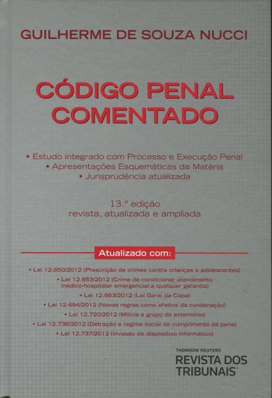 Imagem de Código Penal Comentado - 13º edição, revisada, atualizada e ampliada. - RT - Revista dos Tribunais