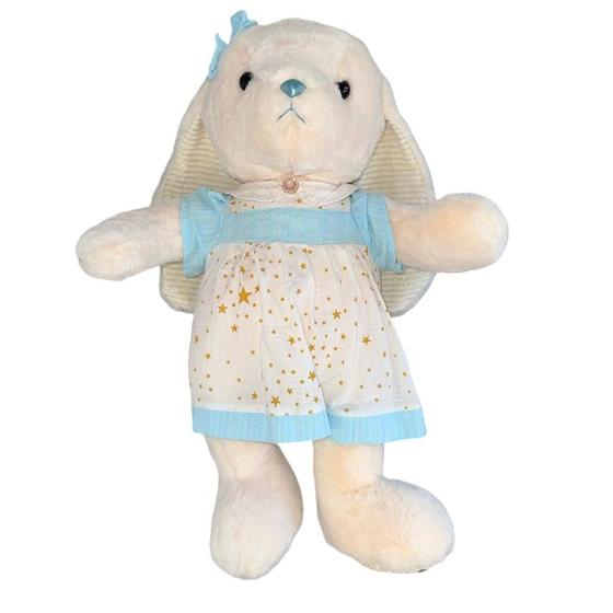 Imagem de Coelha de Pelúcia com Vestido Estrelado - 50cm - 1 unidade - Rizzo