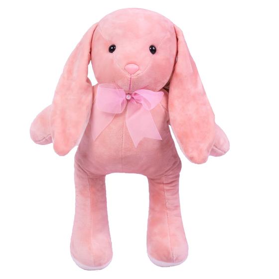 Imagem de Coelhinho Orelhudo Decorativo de Pelúcia Páscoa Brinquedo 27cm