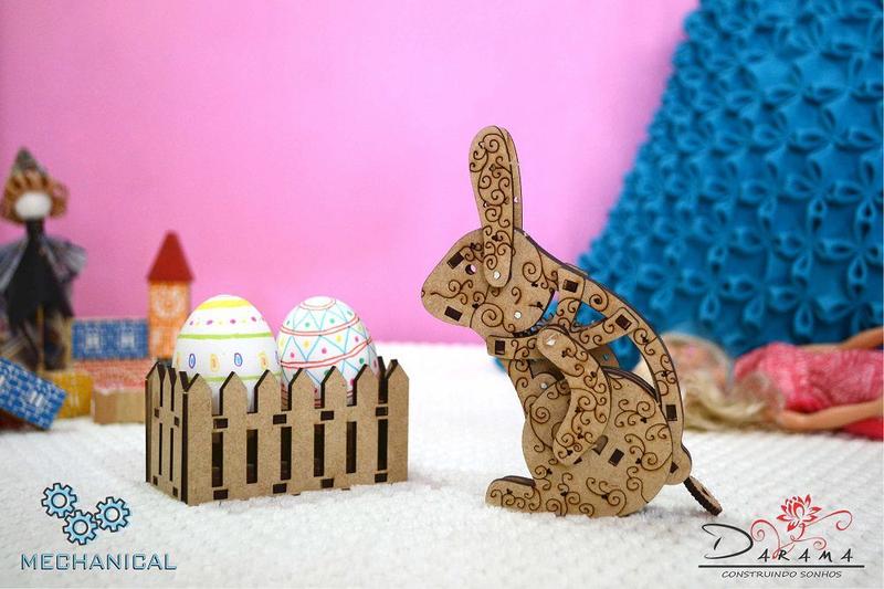 Imagem de Coelho mecânico - quebra cabeças puzzle 3d - darama
