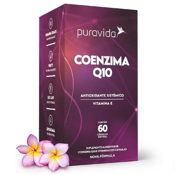 Imagem de Coenzima Q10 100mg Com Vitamina E Puravida 60 Cáps