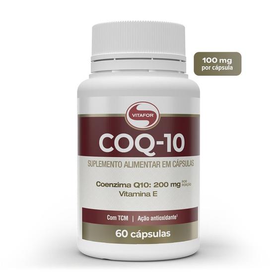 Imagem de Coenzima Q10 200mg por porção 60 Capsulas + Vitamina E 500mg - Vitafor