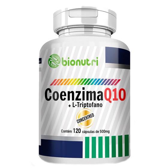 Imagem de Coenzima Q10 CoQ10 Ubiquinol L Triptofano Maior Energia 120 Caps - Bionutri