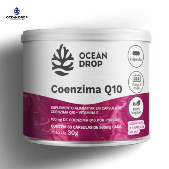 Imagem de Coenzima Q10 e Vitamina E 500mg 60 Capsulas Ocean Drop