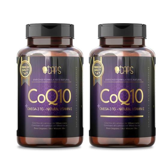 COENZIMA Q10 + ÔMEGA-3 TG + VITAMINA E - 500mg (60 Cápsulas) +CAPS PREMIUM Menor preço em COENZIMA Q10 + ÔMEGA-3 TG + VITAMINA E - 500mg (60 Cápsulas) +CAPS PREMIUM