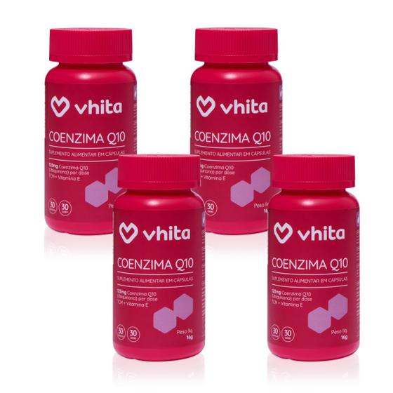 Imagem de Coenzima Q10 Ubiquinona 120mg Com Vitamina E e TCM 30 Cáps Vhita ( 4 unidades)