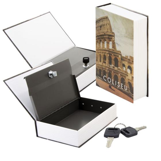 Imagem de Cofre Camuflado Com 2 Chaves Porta joias Formato Livro Discreto Segurança