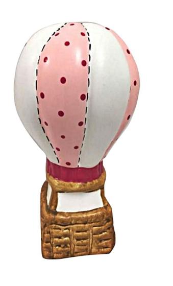 Imagem de Cofre Cofrinho Balão Rosa De Ceramica Decoração