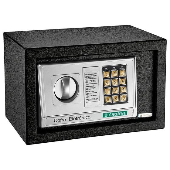 Cofre Eletrônico Digital Preto Office Line Ordene OR38100 Menor preço em Cofre Eletrônico Digital Preto Office Line Ordene OR38100