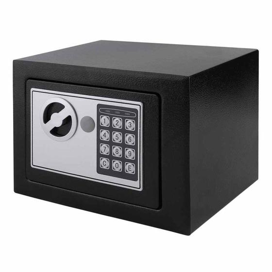Imagem de Cofre eletronico digital teclado fechadura eletronica com senha sos chave em aco