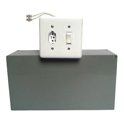 Imagem de Cofre tomada 2b com fundo falso e tomada com interruptor