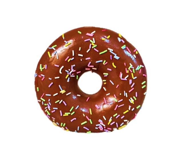 Imagem de Cofrinho Cofre Decorativo Donuts Marrom Ceramica Granulados