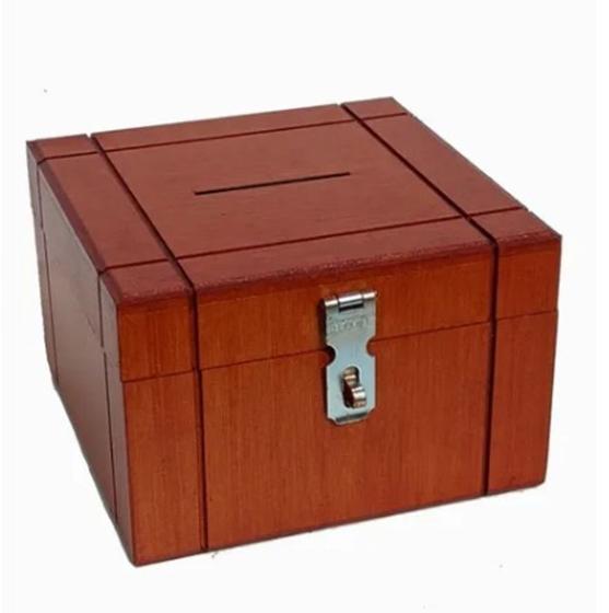 Imagem de Cofrinho Porta Dinheiro Bau Cofre Caixinha Caixa E Cadeado