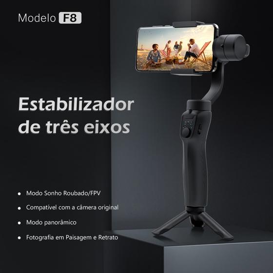 Imagem de COIBEU Estabilizador Camera E Celular Handheld Gimbal 3 Eixos F8