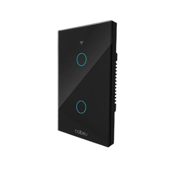 Imagem de COIBEU Tuya WiFi Interruptor De Luz Inteligente 2 gang Wall Touch Switch Trabalho Com Alexa Google Home