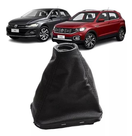 Imagem de Coifa Cambio Base Vw Original Polo Virtus Preto Sem Manopla