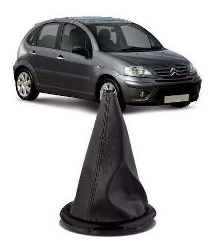 Imagem de Coifa de Câmbio Citroen C3 2002 a 2012 Preta com Base e Aro