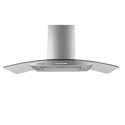 Imagem de Coifa de Ilha Brastemp Inox 100cm com Vidro Curvo