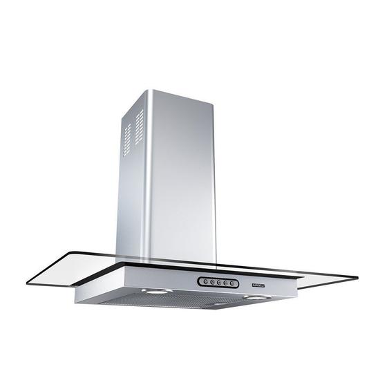 Coifa de Parede 70cm Vidro Reto Duto Slim Nardelli Inox Menor preço em Coifa de Parede 70cm Vidro Reto Duto Slim Nardelli Inox