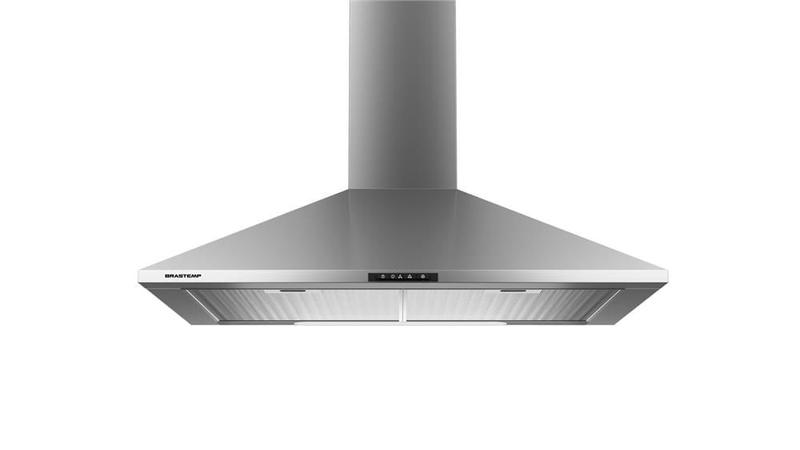 Imagem de Coifa de Parede Brastemp 60 cm Inox piramidal 4 bocas com duplo filtro - BAI60BR