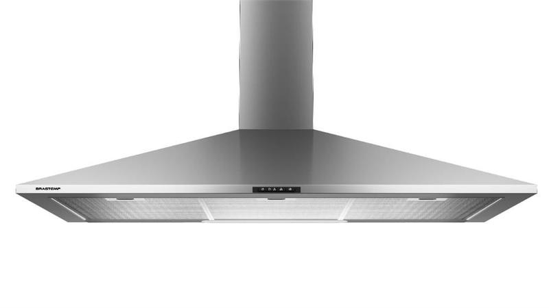 Coifa de Parede Brastemp 90 cm Inox piramidal 5 e 6 bocas com duplo filtro - BAI91BR Imagem de Coifa de Parede Brastemp 90 cm Inox piramidal 5 e 6 bocas com duplo filtro - BAI91BR