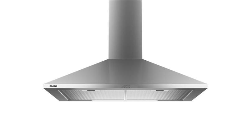 Imagem de Coifa de Parede Consul 60 cm Inox piramidal 4 bocas com duplo filtro - CA060BR