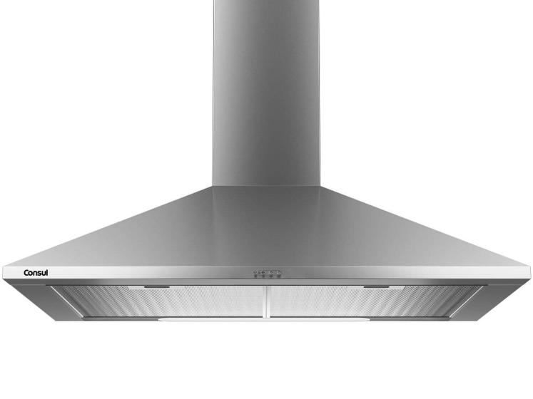 Imagem de Coifa de Parede Consul 60cm Inox Piramidal 4 Bocas Duplo Filtro CA060BR