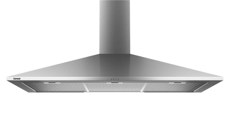 Imagem de Coifa de Parede Consul 90 cm Inox piramidal 5 e 6 bocas com duplo filtro - CA090BR