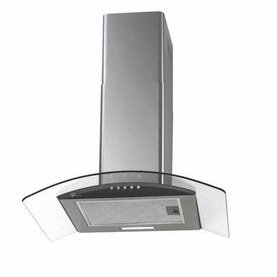 Coifa de Parede Fischer Fit 60cm com Vidro Curvo Inox Menor preço em Coifa de Parede Fischer Fit 60cm com Vidro Curvo Inox
