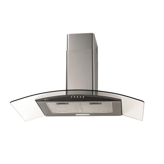 Imagem de Coifa de Parede Fischer Fit 90cm com Vidro Curvo Inox