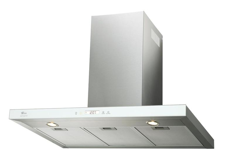 Imagem de Coifa de Parede Fischer Infinity 90cm Vidro Branco  127 Volts