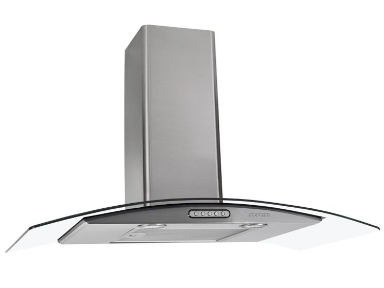 Coifa de Parede Fogatti Slim 90cm Vidro Curvo Inox - 110V Imagem de Coifa de Parede Fogatti Slim 90cm Vidro Curvo Inox - 110V