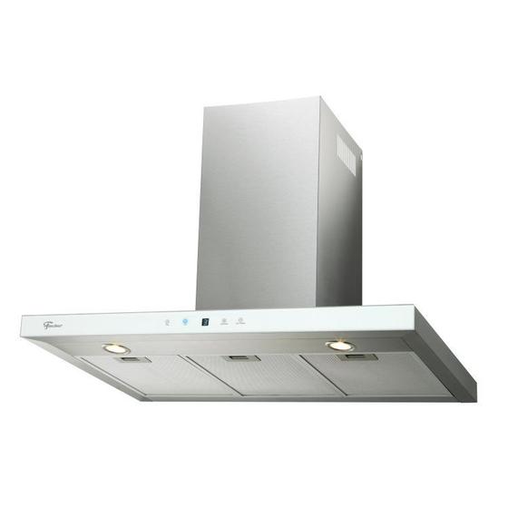 Coifa de Parede Fischer 90 Cm Infinity Digital Touch Inox - 110v - Com Vidro Branco - 19902 – 22551
