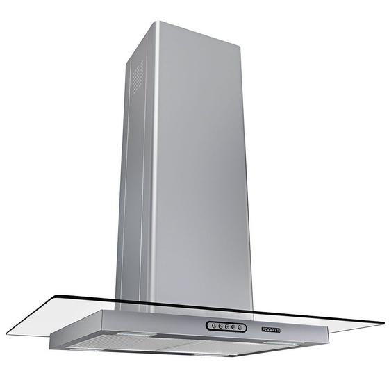 Imagem de Coifa Ilha 75cm Vidro Reto Fogatti Inox