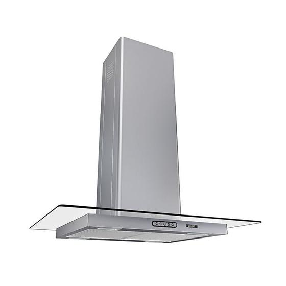 Coifa Ilha Vidro Reto Inox 75cm Fogatti Para Fogão 4 á 6 Bocas Menor preço em Coifa Ilha Vidro Reto Inox 75cm Fogatti Para Fogão 4 á 6 Bocas