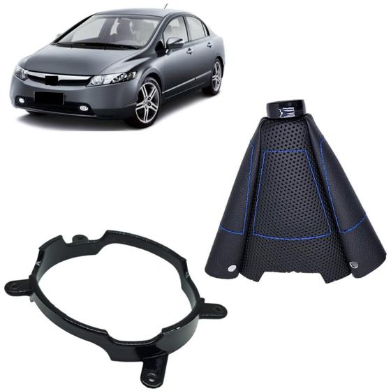 Imagem de Coifa material sintético com Aro em Plástico Abs Câmbio Manual Honda Civic Lxs 2006 a 2011