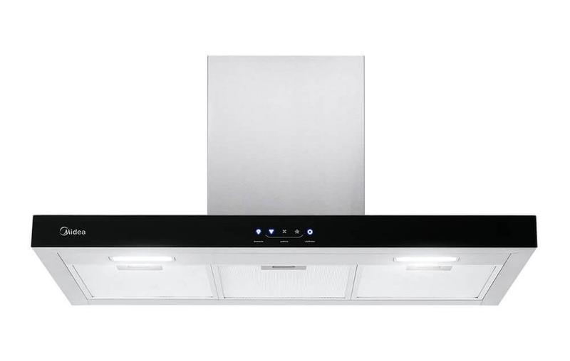 Imagem de Coifa Midea RTA92 de Parede Painel ProTouch com Vidro - Inox/Preto / "220V"