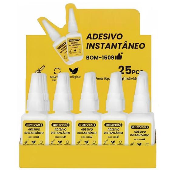 Cola Adesiva Instantânea 20g Multiuso Alta Resistência e Cura Rápida ...