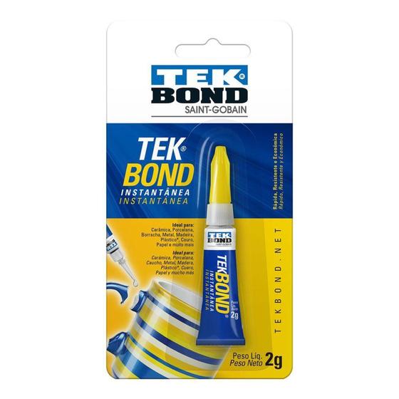 Imagem de Cola Adesiva Instantânea Tekbond Blister 2g - TEK BOND