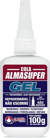 Imagem de Cola Adesivo Instantâneo Gel 100G Almaflex Almasuper