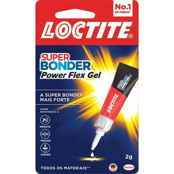 Imagem de Cola Adesivo Instantâneo Super Bonder Power FLEX GEL 2G