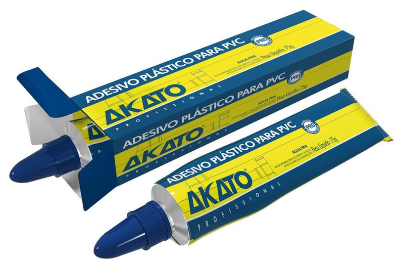 Imagem de Cola Adesivo Plástico p/ PVC em Bisnaga 75g - Akato