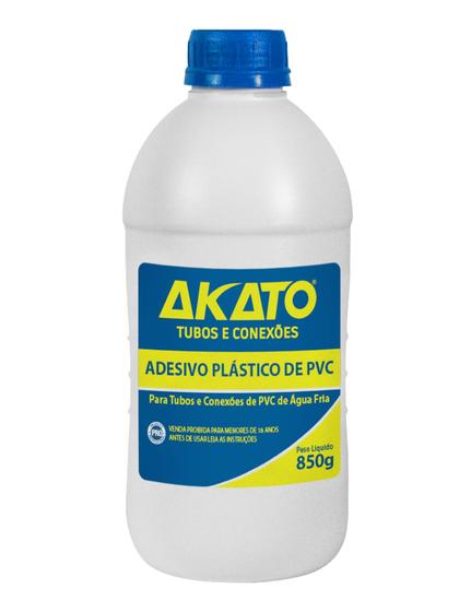 Imagem de Cola Adesivo Plástico p/ PVC em Frasco 850g - Akato