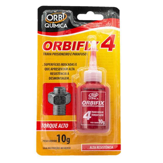 Imagem de Cola Adesivo Trava Parafuso Roscas Vermelha Orbifix 10g