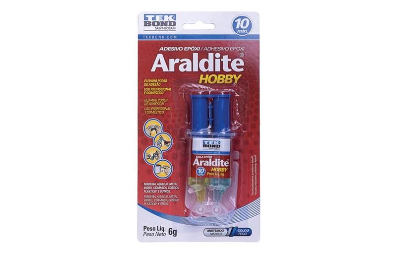 Imagem de Cola Araldite Hobby 6G Seringa Blister 10 MIN Adesivo Multiuso