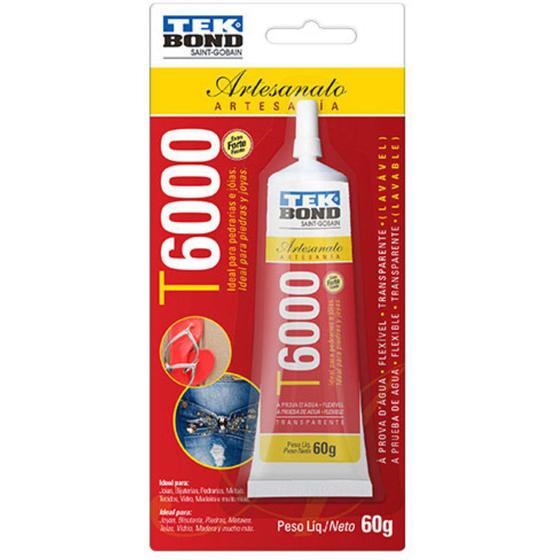 Imagem de Cola Artesanato T6000 Extra Forte 60g Tekbond